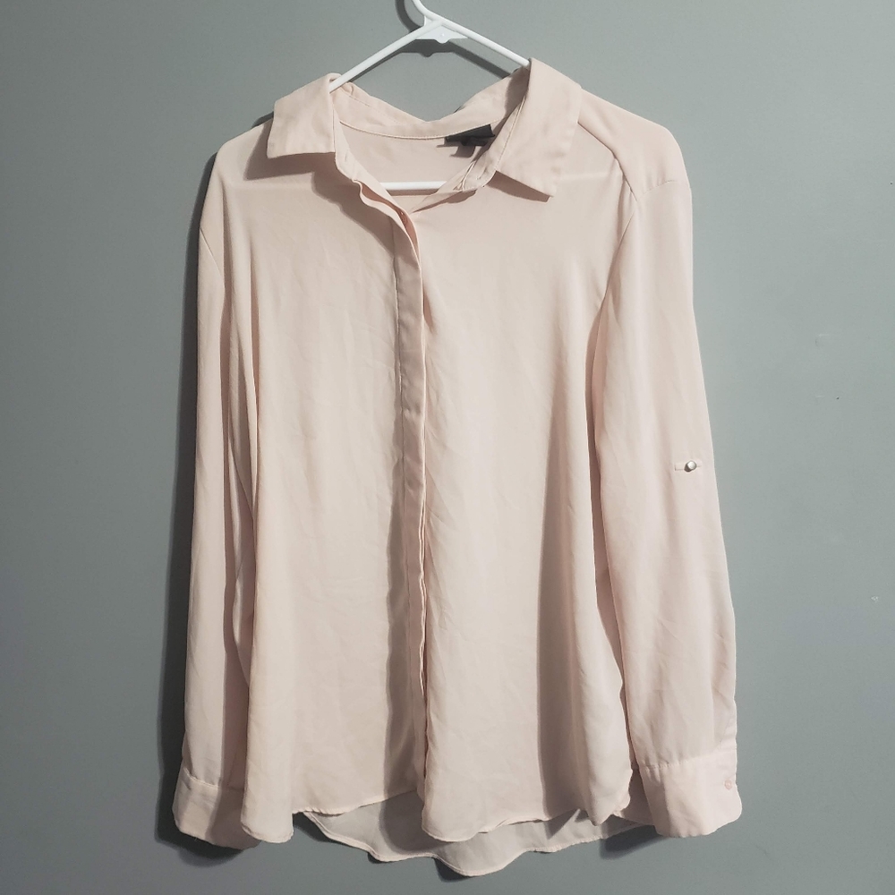 Mossimo sheer pink blouse size XXL